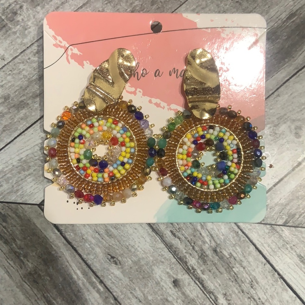 Hand made earrings from Colombia